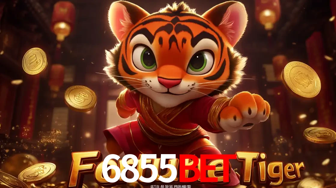 O carismático mascote do jogo de slot Fortune Tiger, um tigre fofo em pose de artes marciais, pronto para trazer sorte e multiplicadores de ganhos no cassino online 6855bet.